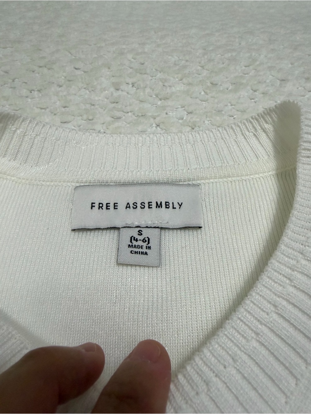 Free Assembly Embroidered Cardigan Sweater with Puff Sleeves Women’s Size Small - Picture 6 of 12